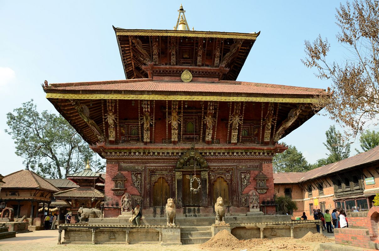 Kathmandu Changu Narayan 37 Changu Narayan Temple East Entrance From Entrance After completing my walk around Changu Narayan, I gazed at the east entrance to the Changu Narayan Temple before leaving.